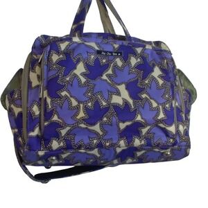 Ju-Ju-Be Be Prepared Diaper Bag Perky Perennials Purple Floral Travel Tote Bag